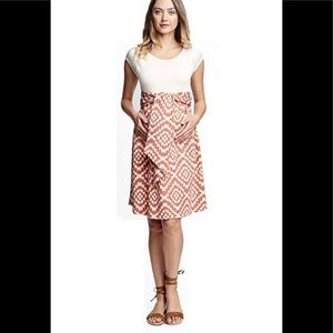 Maternal America Front Tie Tapestry Dress